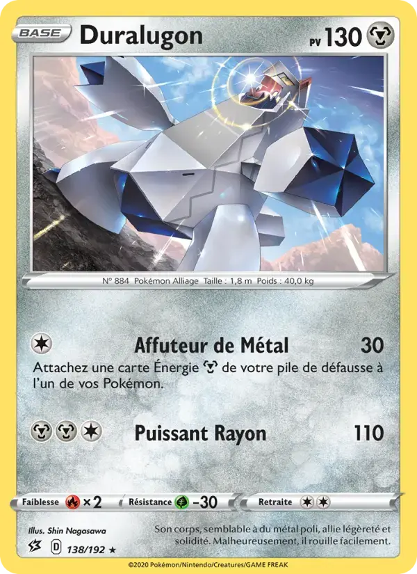 Carte Pokémon Duralugon #138 — Clash des Rebelles