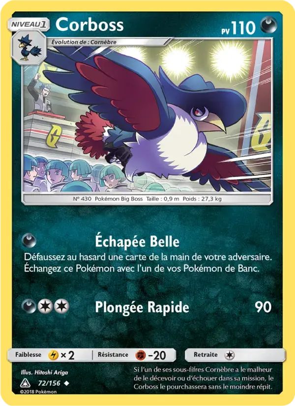 Carte Pokémon Corboss #72 — Ultra-Prisme