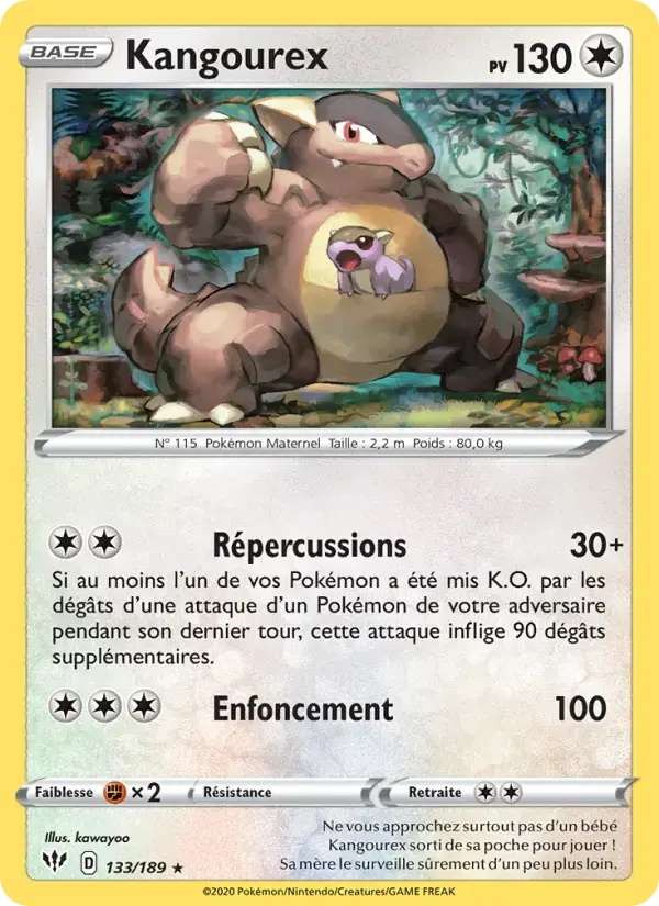 Carte Pokémon Kangourex #133 — Ténèbres Embrasées