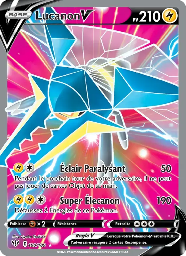 Carte Pokémon Lucanon V #180 — Ténèbres Embrasées