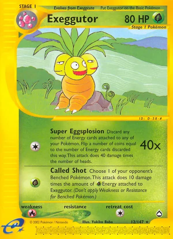 Exeggutor #12 — Aquapolis