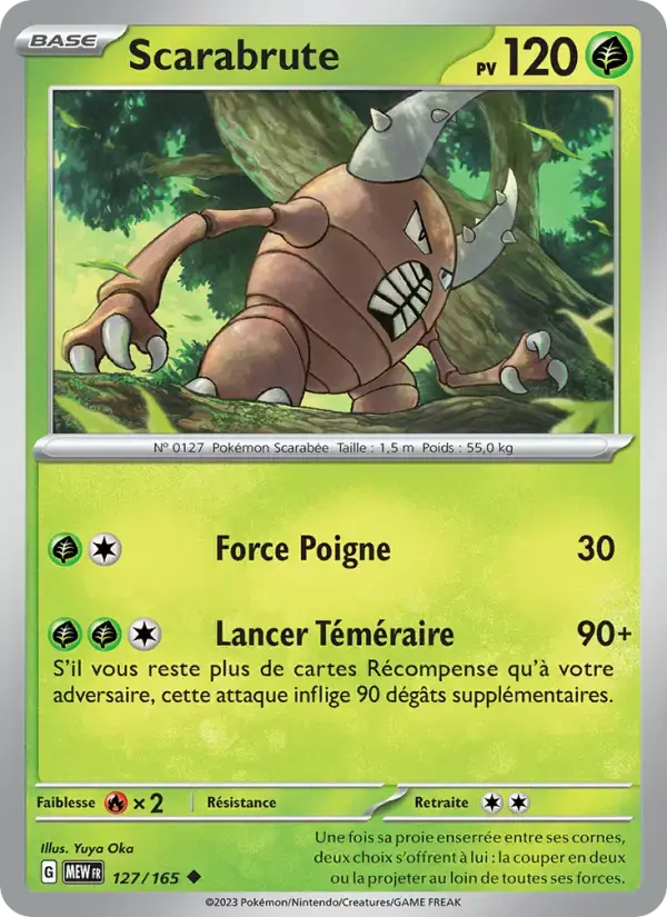 Carte Pokémon Scarabrute #127 — Pokémon 151