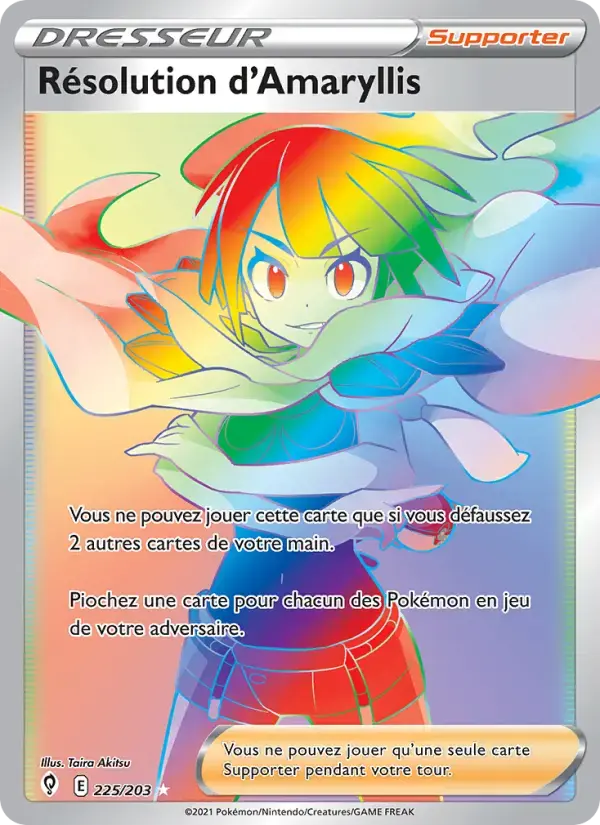 Carte Pokémon Résolution d'Amaryllis #225 — Évolution Céleste
