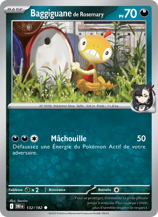 Carte Pokémon Baggiguane de Rosemary #132 — Rivalités Destinées