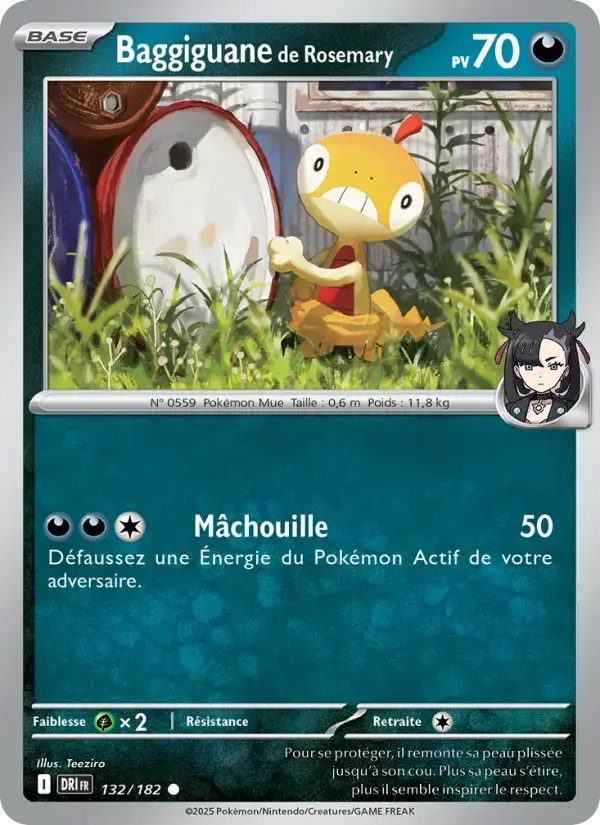 Carte Pokémon Baggiguane de Rosemary #132 — Rivalités Destinées
