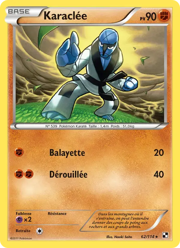 Carte Pokémon Karaclée #62 — Noir et Blanc