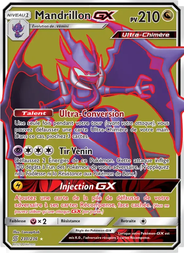 Carte Pokémon Mandrillon GX #230 — Harmonie des Esprits