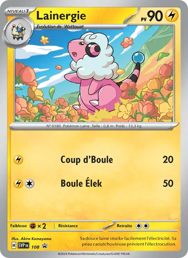 Carte Pokémon Lainergie #108 — Promos Écarlate et Violet