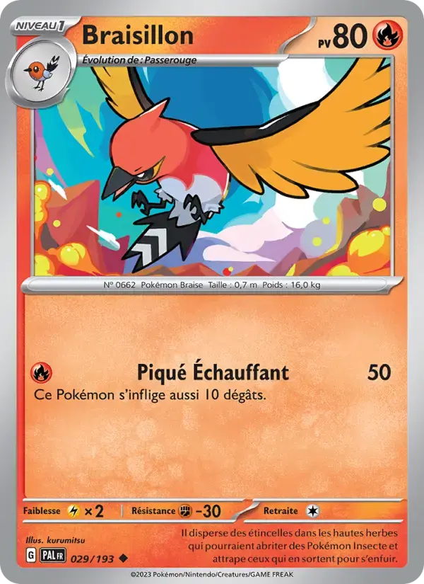 Carte Pokémon Braisillon #029 — Évolutions à Paldea