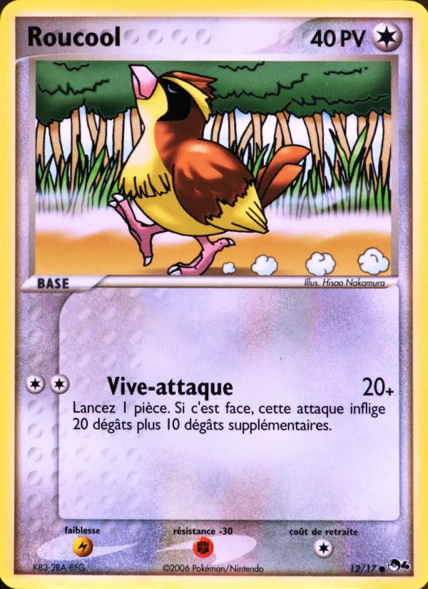 Carte Pokémon Roucool #12 — POP 4