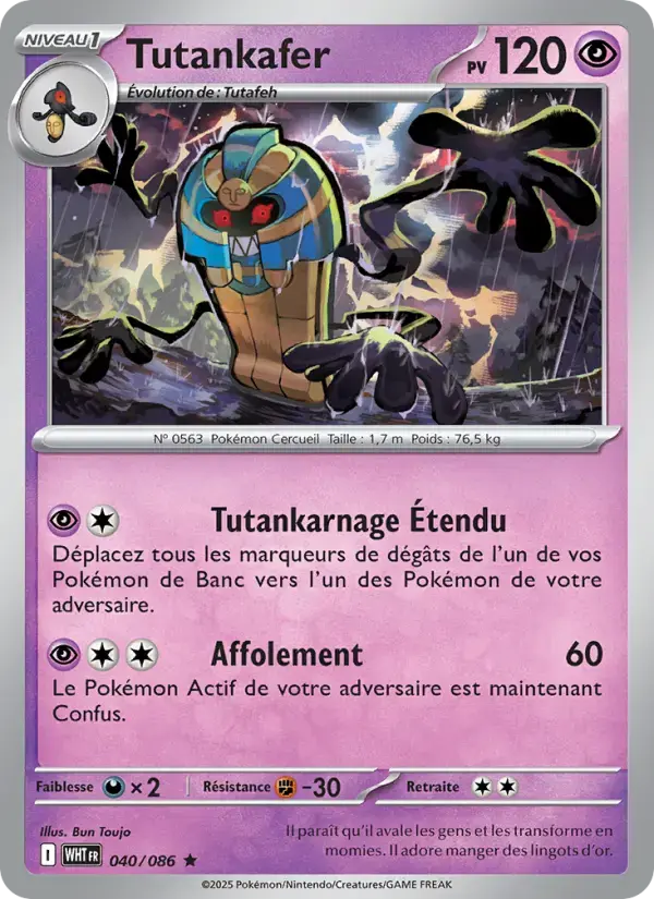Carte Pokémon Tutankafer #040 — Flamme Blanche