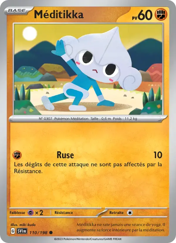 Carte Pokémon Méditikka #110 — Écarlate et Violet