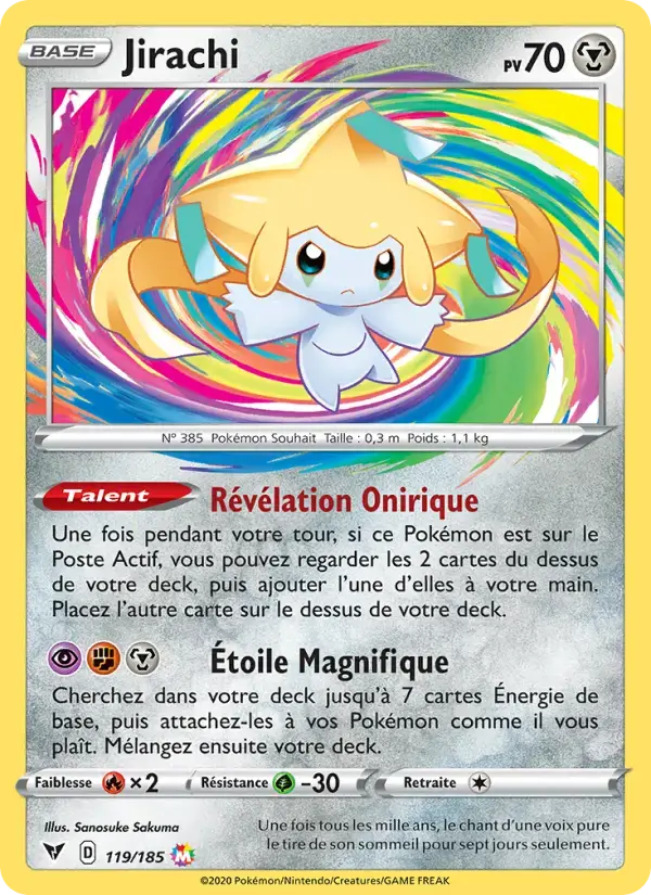 Carte Pokémon Jirachi #119 — Voltage Éclatant