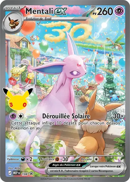 Carte Pokémon Mentali-ex #108 — Promos Méga-Évolution