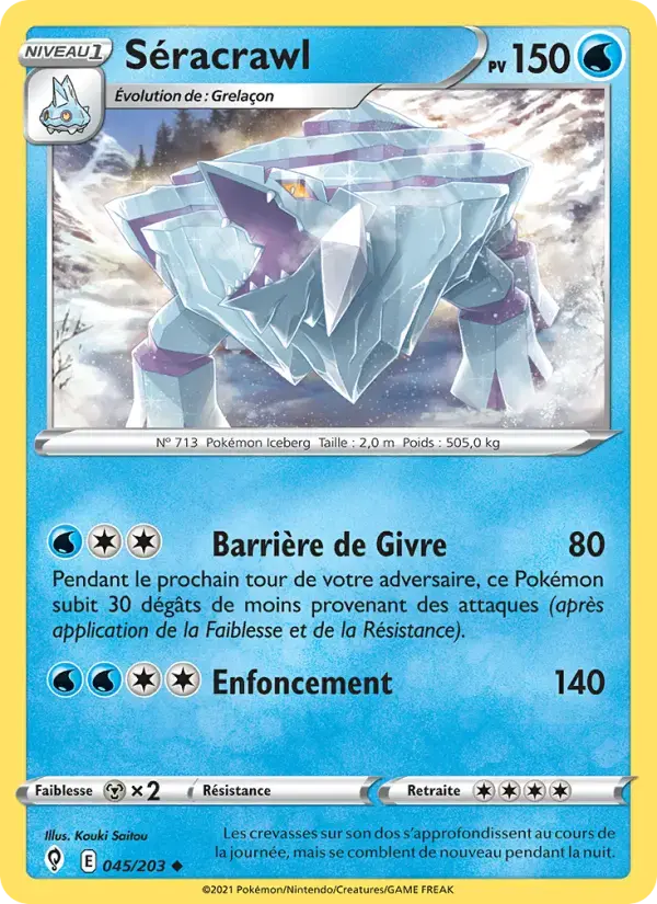 Carte Pokémon Séracrawl #45 — Évolution Céleste