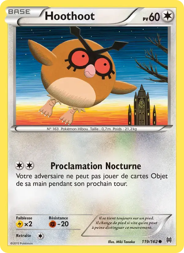 Carte Pokémon Hoothoot #119 — Impulsion Turbo