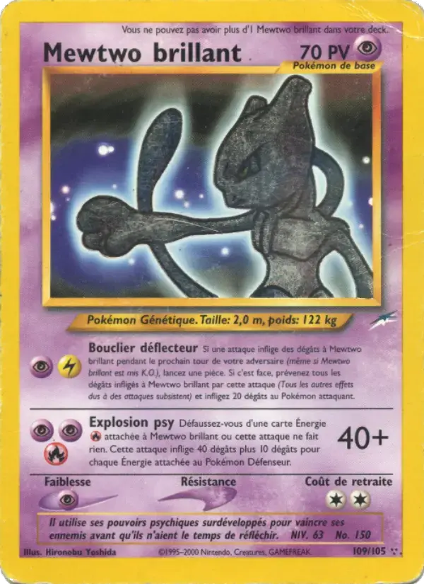 Carte Pokémon Mewtwo brillant #109 — Neo Destiny