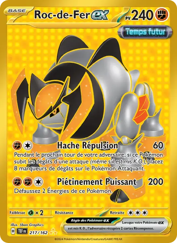Carte Pokémon Roc-de-Fer-ex #217 — Forces Temporelles