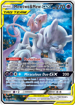 Carte Pokémon Mewtwo et Mew GX #SM191 — Promos Soleil et Lune