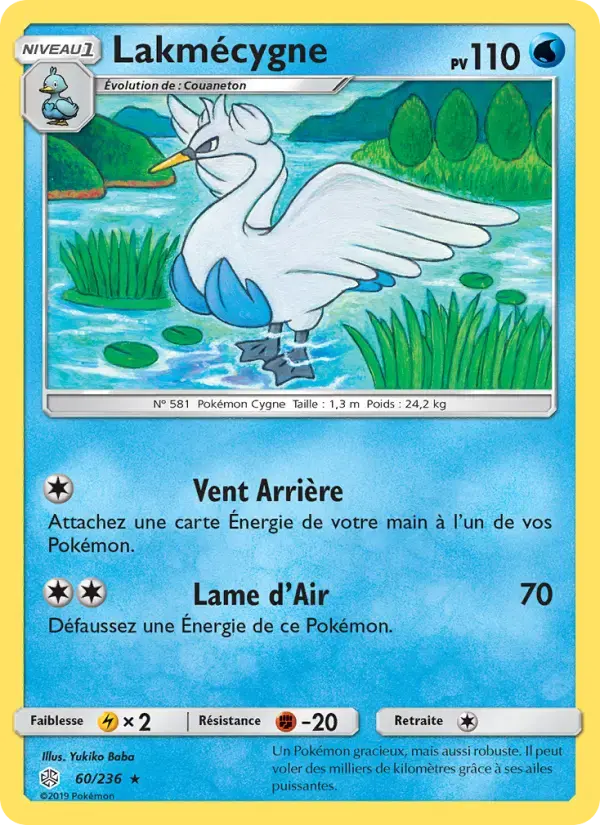 Carte Pokémon Lakmécygne #60 — Éclipse Cosmique