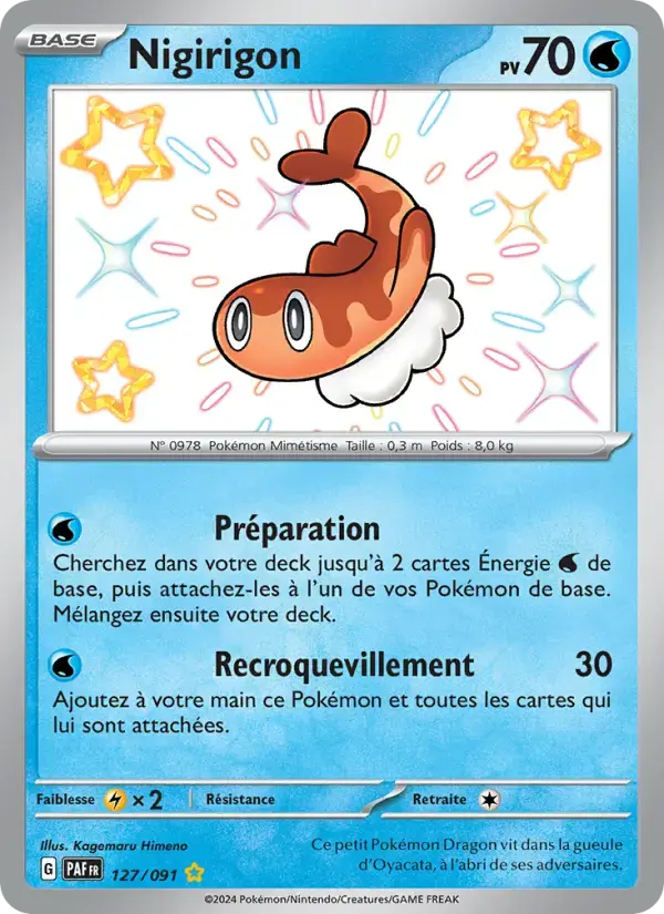 Carte Pokémon Nigirigon #127 — Destinées de Paldea