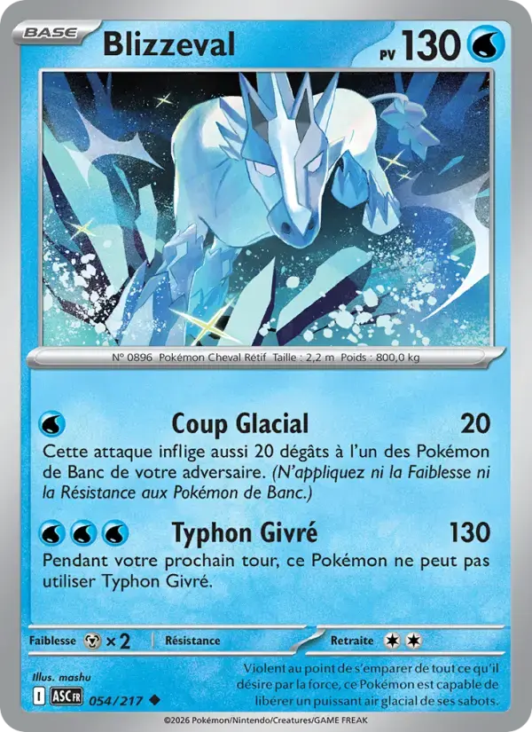 Carte Pokémon Blizzeval #054 — Héros Transcendants