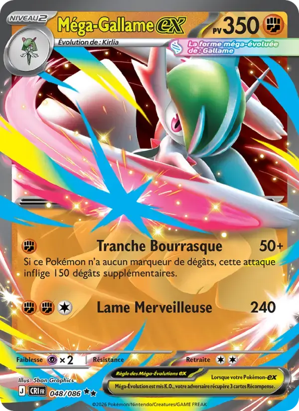 Carte Pokémon Méga-Gallame-ex #048 — Chaos Ascendant