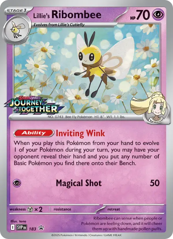 Lillie's Ribombee #183 — Scarlet & Violet Promos
