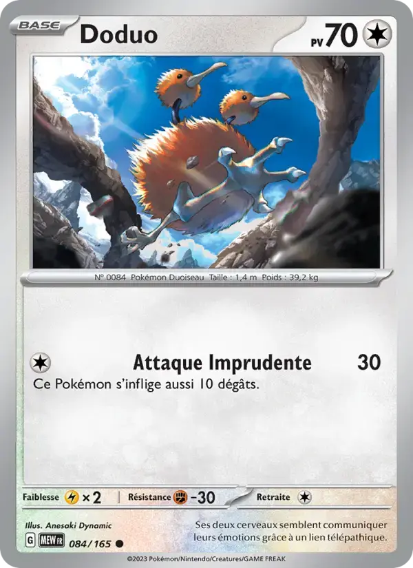 Carte Pokémon Doduo #084 — Pokémon 151