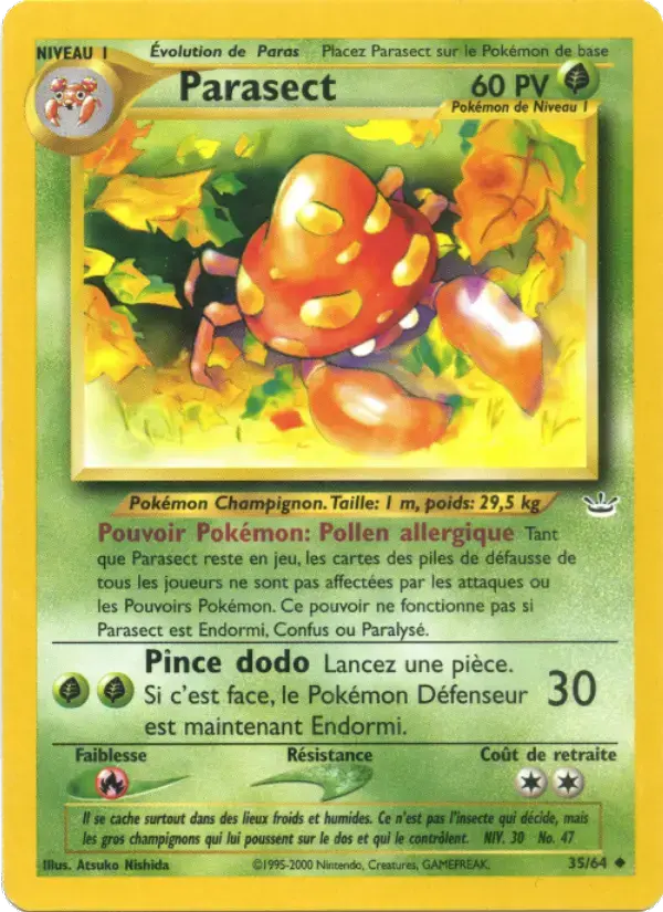 Carte Pokémon Parasect #35 — Neo Revelation