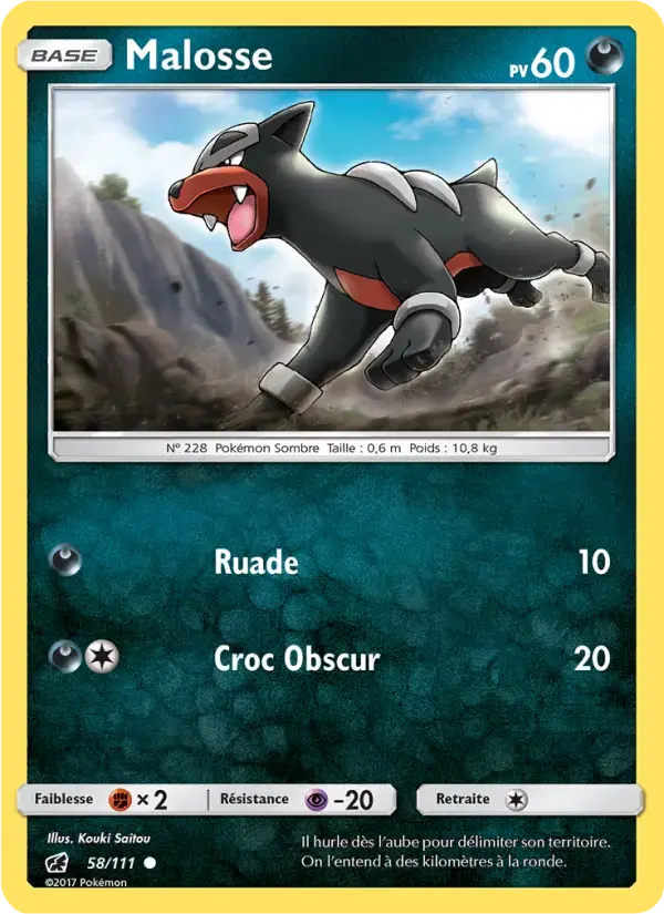 Carte Pokémon Malosse #58 — Invasion Carmin