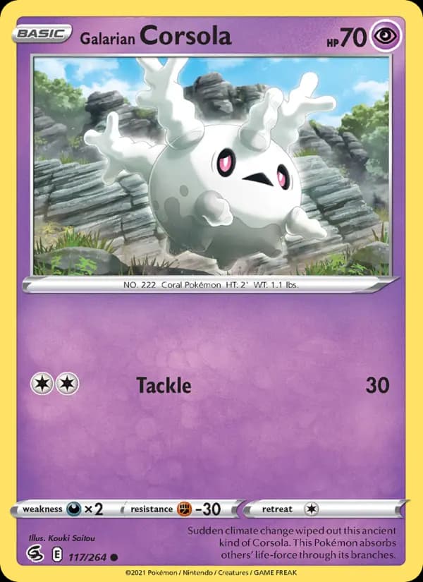 Galarian Corsola #117 — Fusion Strike