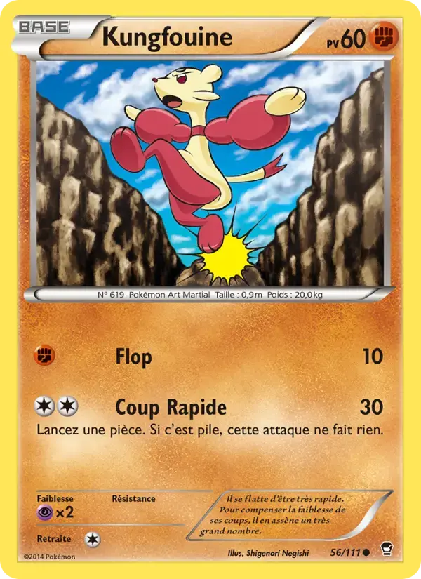 Carte Pokémon Kungfouine #56 — Poings Furieux