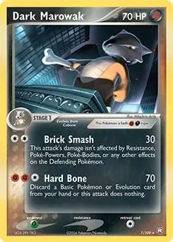 Carte Pokémon Dark Ossatueur #007 Non Holo — EX Team Rocket Returns