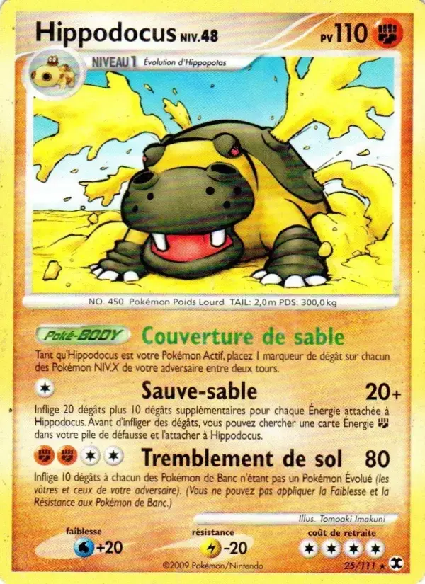 Carte Pokémon Hippodocus Niv. 48 #25 — Rivaux Émergeants