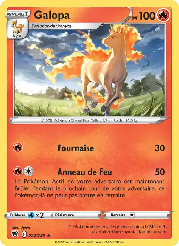 Carte Pokémon Galopa #022 — Astres Radieux