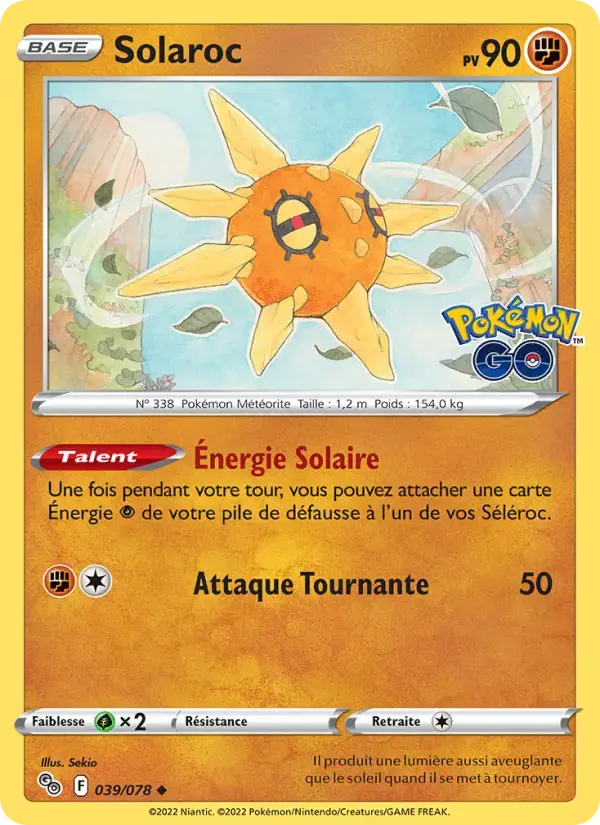 Carte Pokémon Solaroc #039 — Pokémon GO