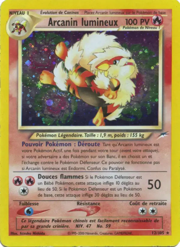 Carte Pokémon Arcanin lumineux #12 — Neo Destiny