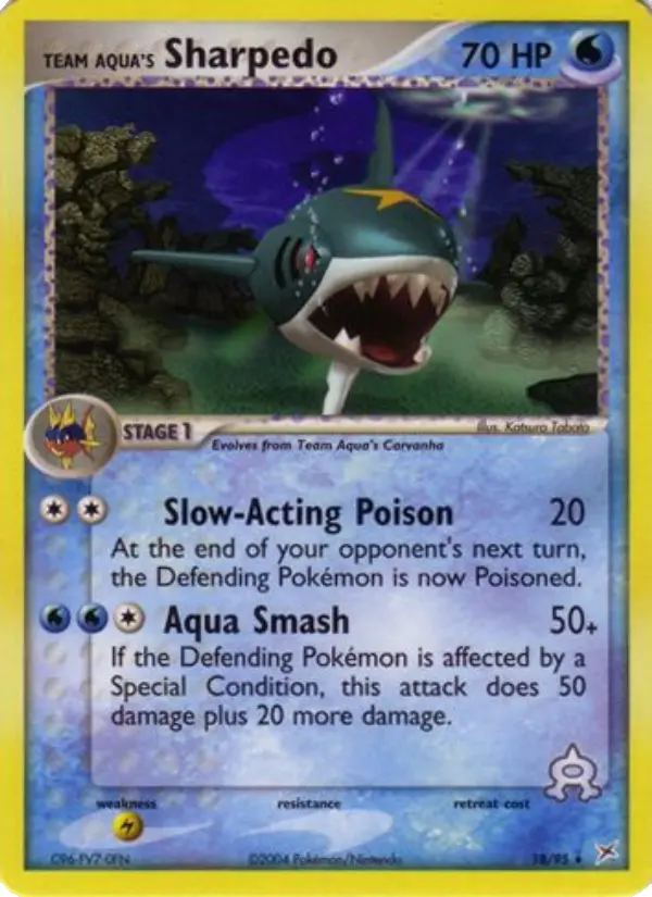 Carte Pokémon Sharpedo de Team Aqua #18 — Team Magma vs Team Aqua