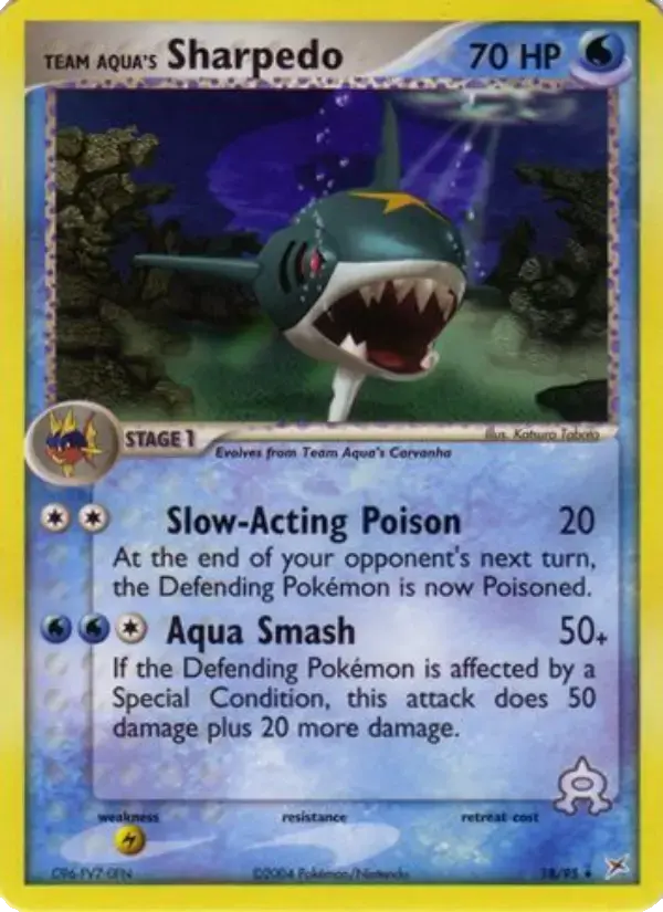 Carte Pokémon Sharpedo de Team Aqua #18 — Team Magma vs Team Aqua