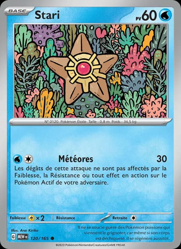 Carte Pokémon Stari #120 — Pokémon 151