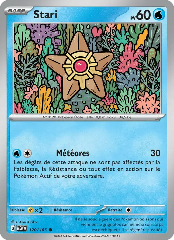 Carte Pokémon Stari #120 — Pokémon 151
