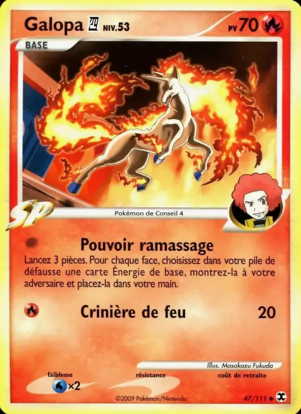 Carte Pokémon Galopa  Niv. 53 #47 — Rivaux Émergeants