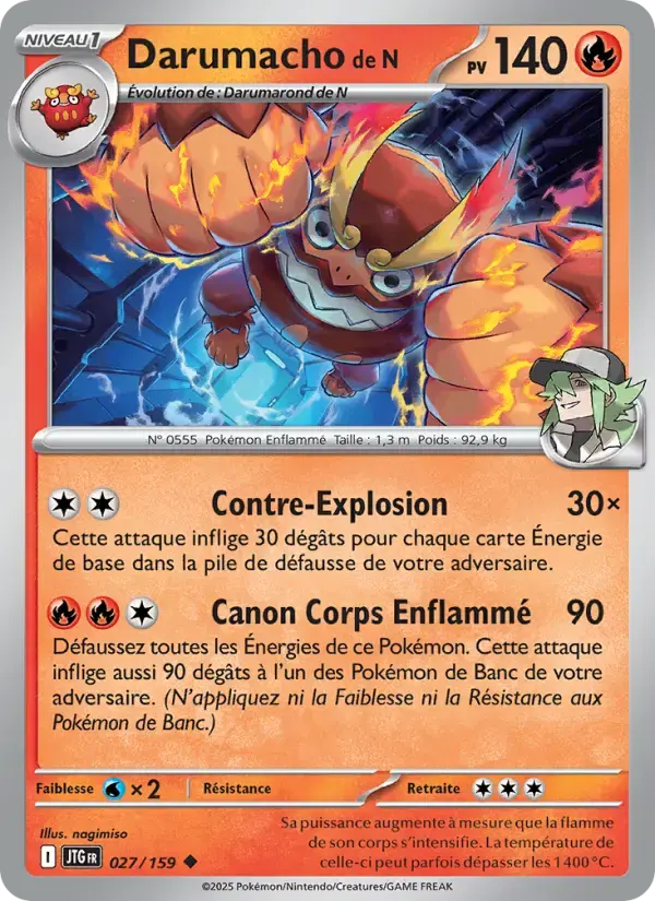 Carte Pokémon Darumacho de N #027 — Aventures Ensemble