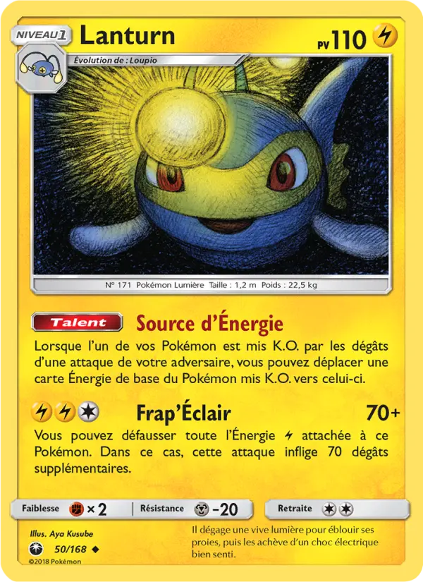 Carte Pokémon Lanturn #50 — Tempête Céleste