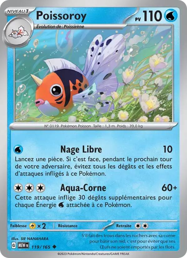 Carte Pokémon Poissoroy #119 — Pokémon 151