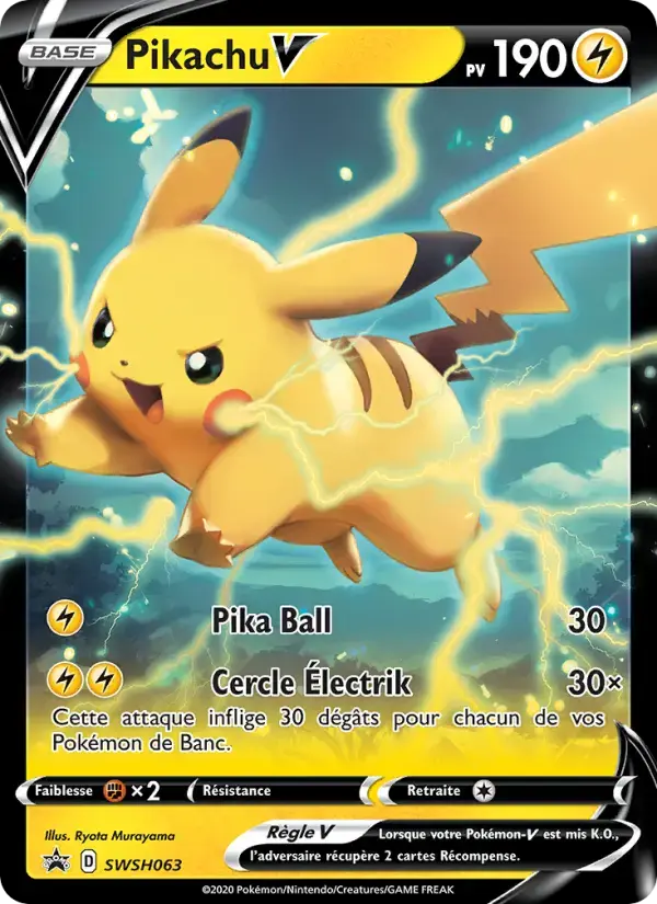 Carte Pokémon Pikachu V #SWSH063 — Promos Épée et Bouclier