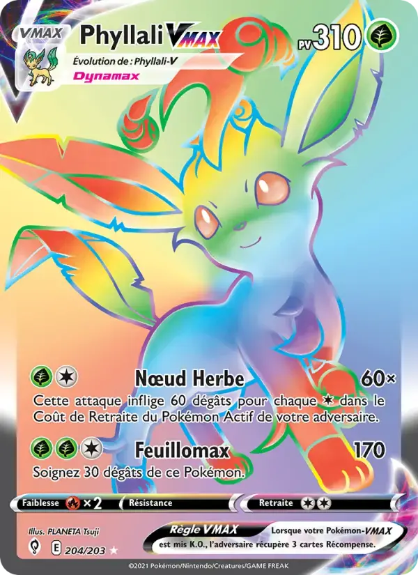 Carte Pokémon Phyllali VMAX #204 — Évolution Céleste