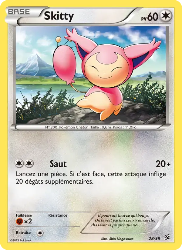 Carte Pokémon Skitty #28 — Bienvenue à Kalos