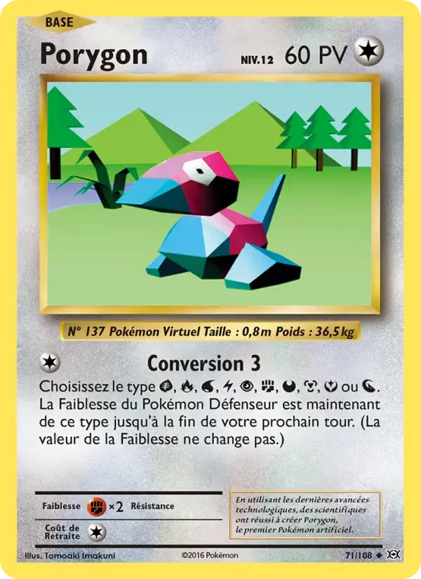 Carte Pokémon Porygon #71 — Évolutions XY